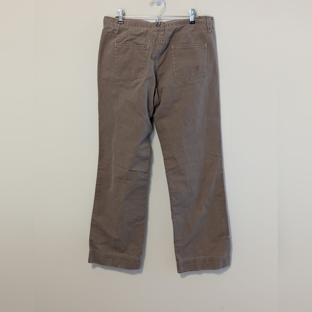 G1 Basic Goods Brown Wide Leg Cotton Canvas Barrel Leg Ankle Pants, Size 8 - Picture 4 of 7